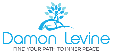 The Damon Levine logo: A peaceful image of a tree above his name and the words Find Your Path to Inner Peace.